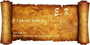Elekes Kevin névjegykártya